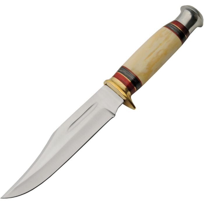 Rite Edge Silver Stream Fixed Blade Knife 6.5" Stainless Blade Aluminum Handle