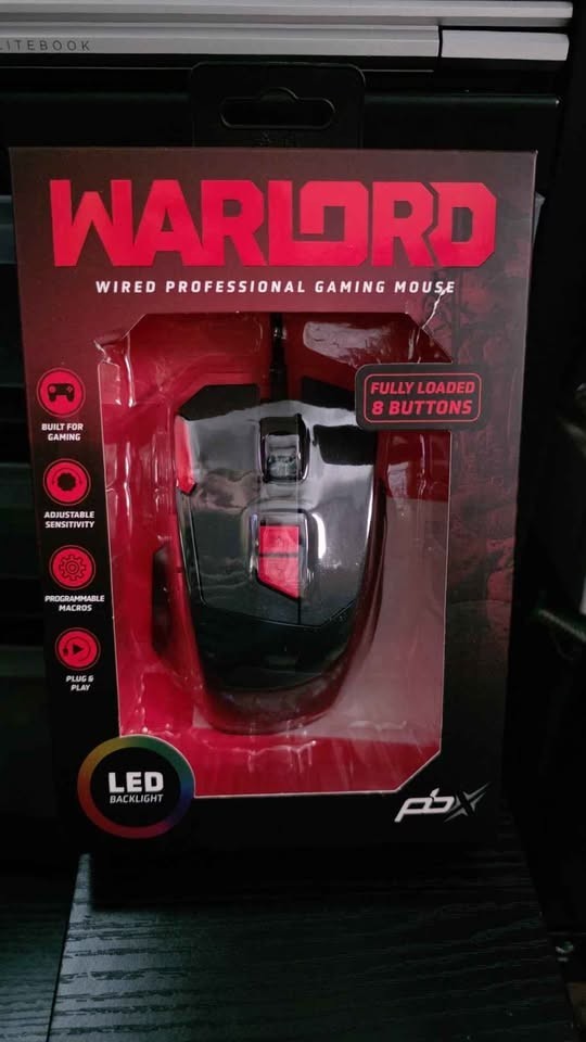 Warlord Wired Professional Gaming Mouse by PBX ~ NEW