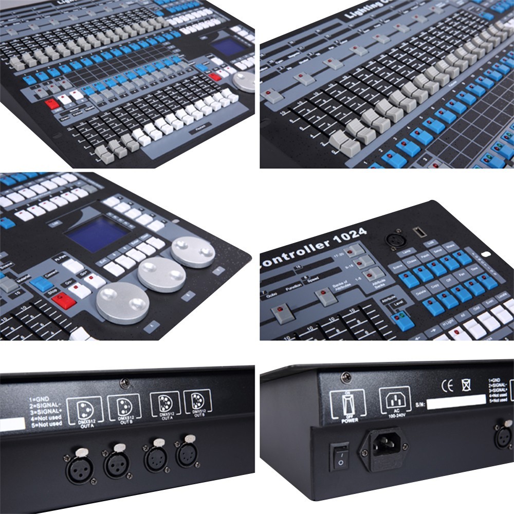 1024 Channel DMX Light Controller Stage Lighting Console W/ Aluminum Flight Case