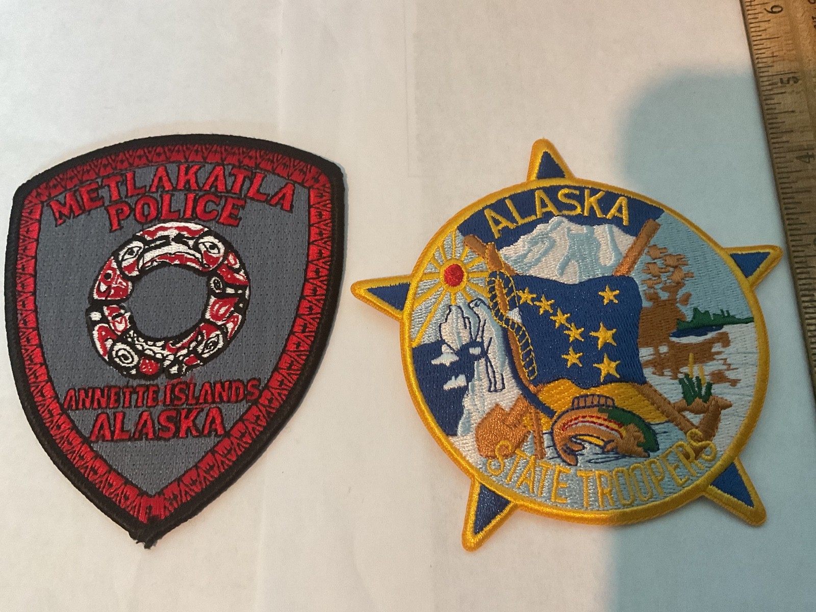 Metlakatla Police Alaska and Alaska State Troopers Patch Set New Tracking