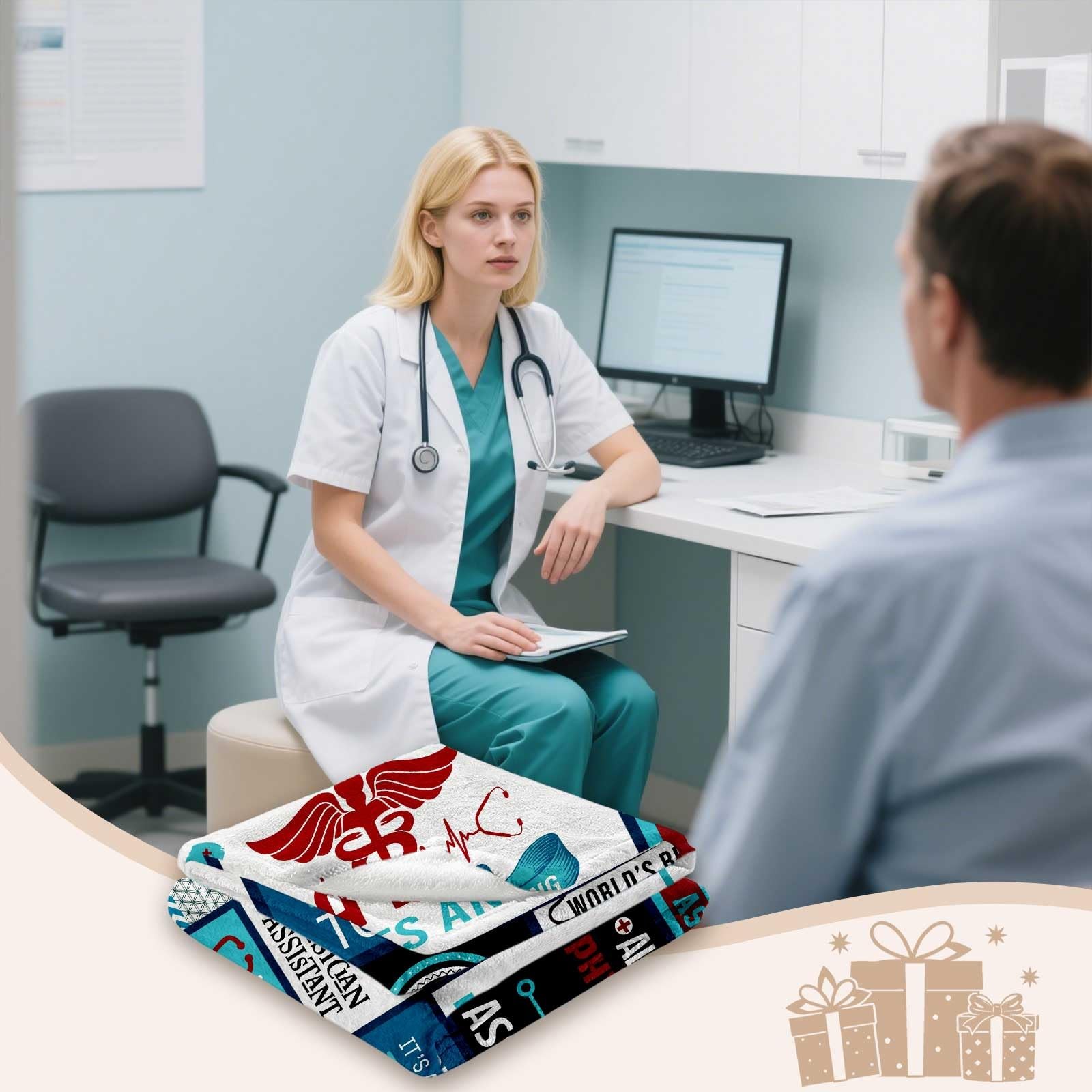 Physician Assistant PA Gifts Blanket 60x50 Inch National PA Week Day Present