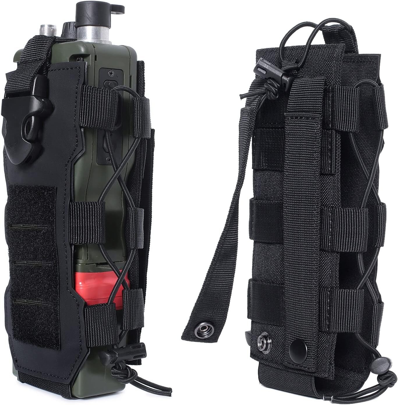 Tactical Water Bottle Pouch Molle Interphone Radio Pouch Attachment for Backpack
