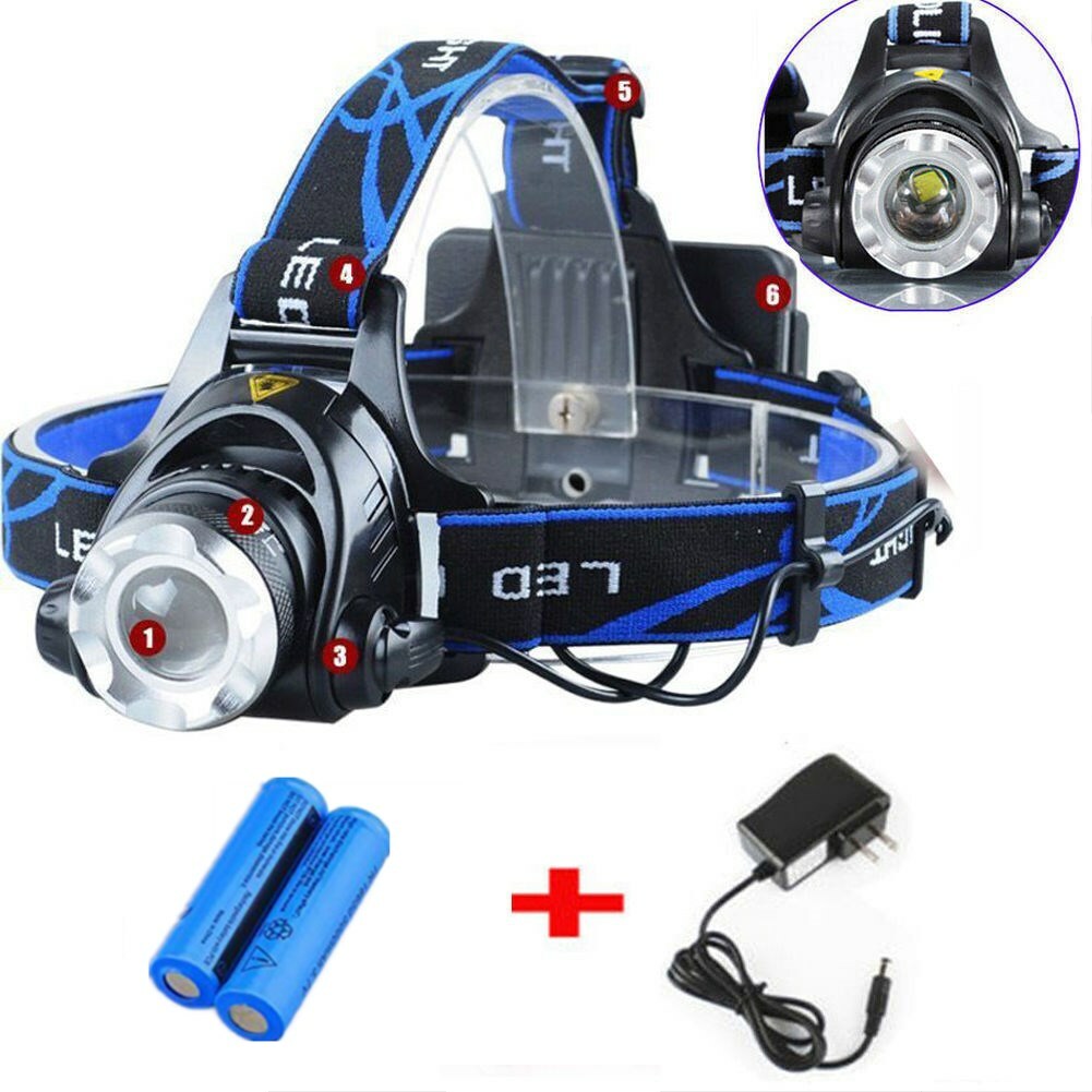High Power 99000000LM Super Bright Headlamp LED Rechargeable Security Headlight