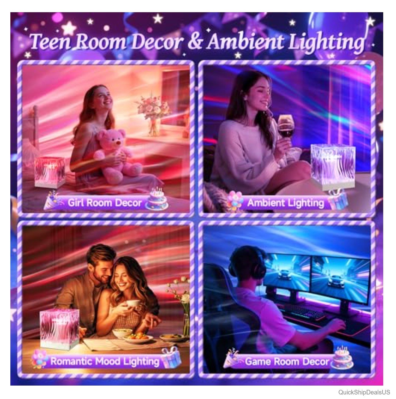 Aurora Light Projector 18 Colors 162 Modes Remote Control Timer Mood Lighting