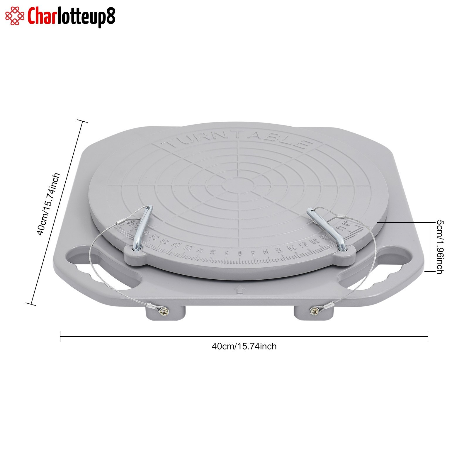 Pair 5T Wheel Alignment Turn Plates Turntable Wheel Alignment Tool 360° Rotating