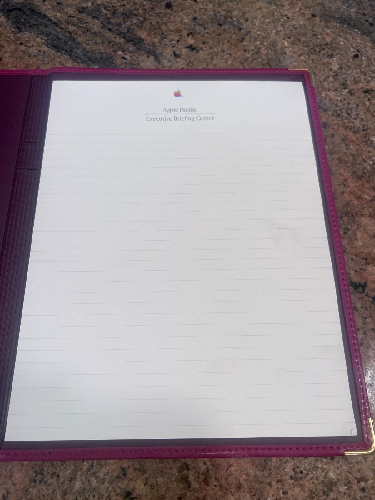 Apple Computer Memorabilia 1994 Notebook with VINTAGE APPLE NOTE PAPER RARE