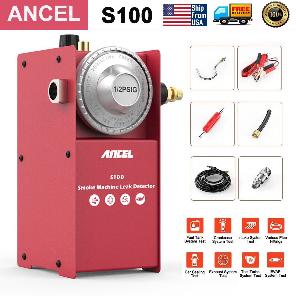 ANCEL S100 Automotive Smoke Machine Leak Detector Smog Tester Diagnostic Tool