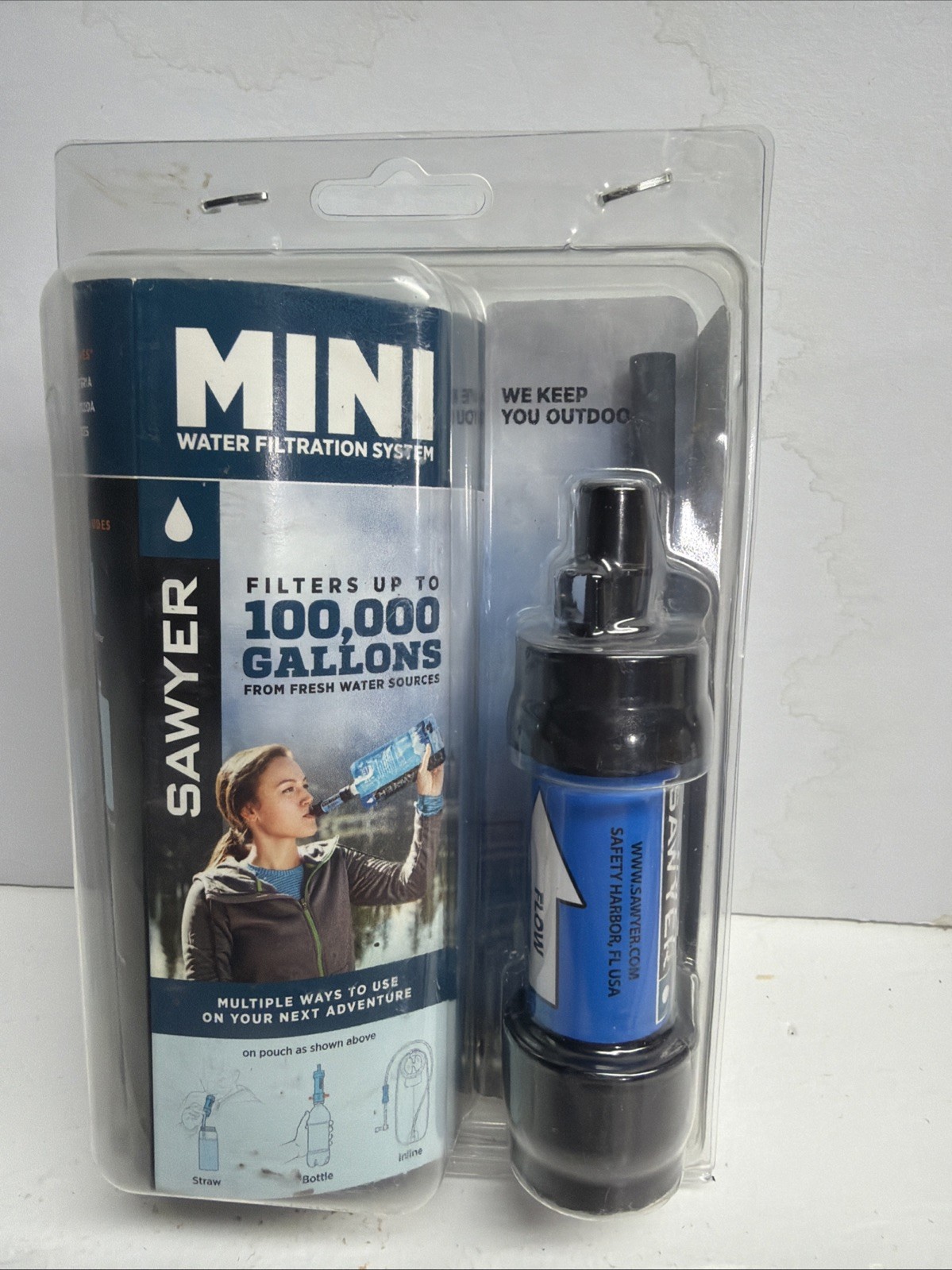 Sawyer SP103 Mini Water Filtration System Blue Single Potable Filter New