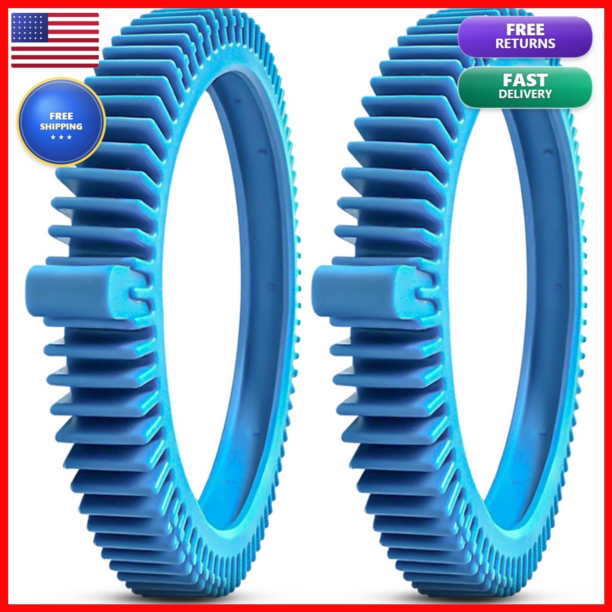 AR-PRO (2-Pack) Replacement Tires Super Hump for Poolvergnuegen Hayward Pool
