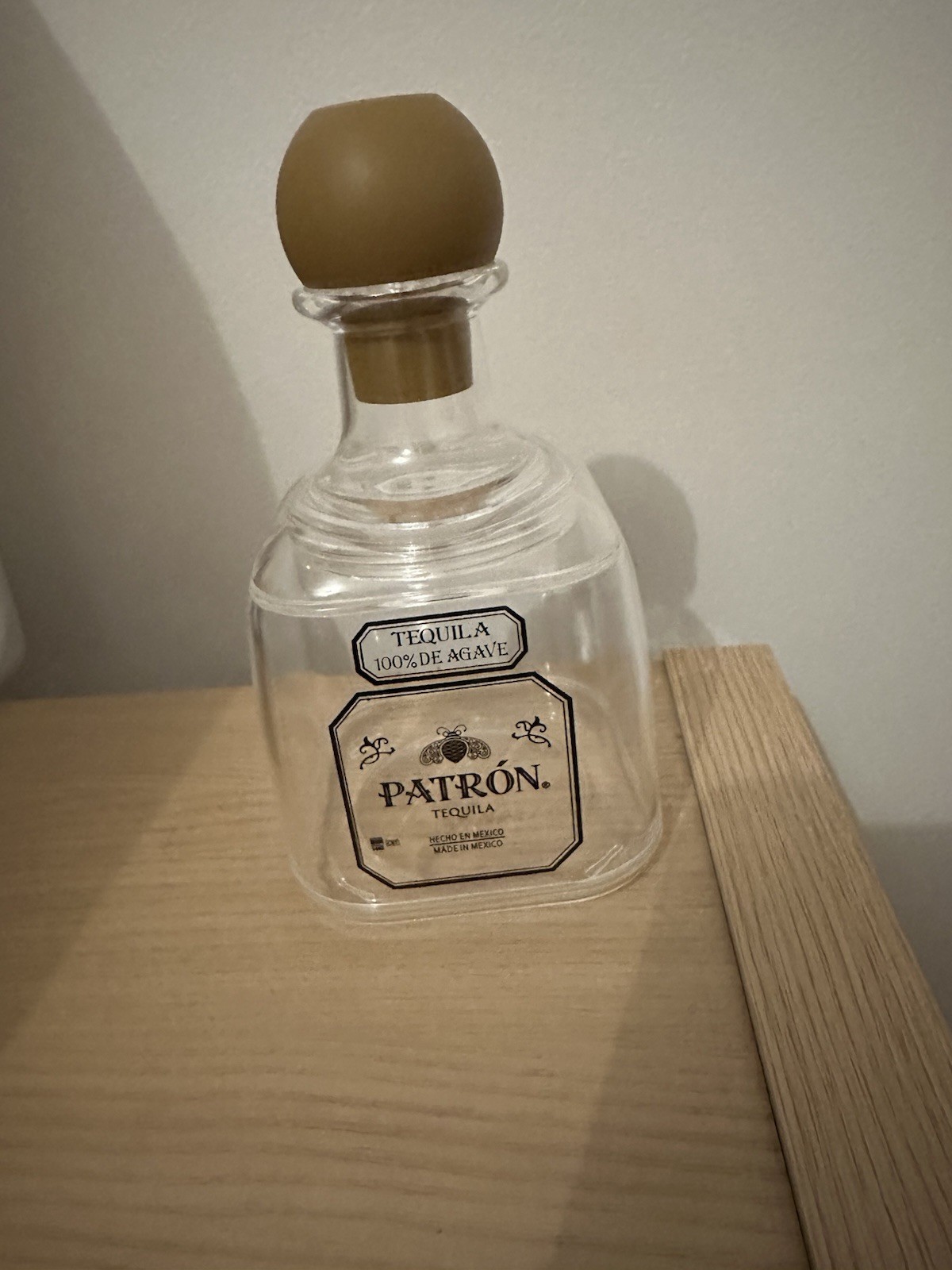 Patron Plastic Replica Bottle Cup/Glass 375ml set of 4