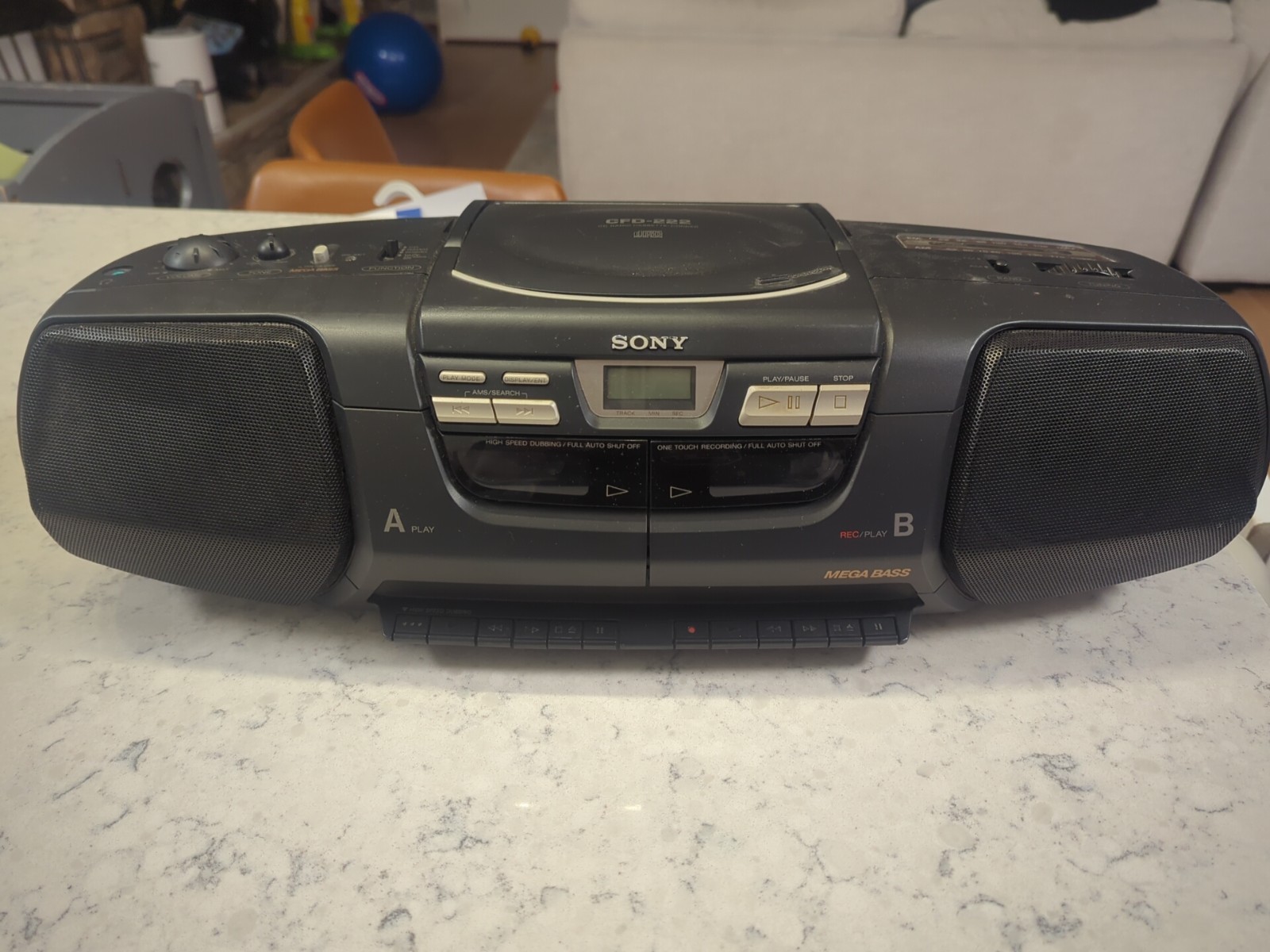 Sony CFD-222 CD Dual Cassette AM/FM Stereo Boombox Tested