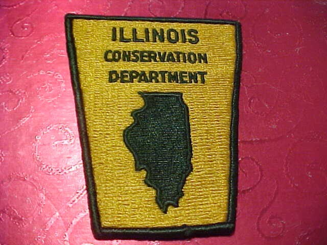 ILLINOIS CONSERVATION DEPARTMENT PATCH SHOULDER SIZE UNUSED NOT A BADGE