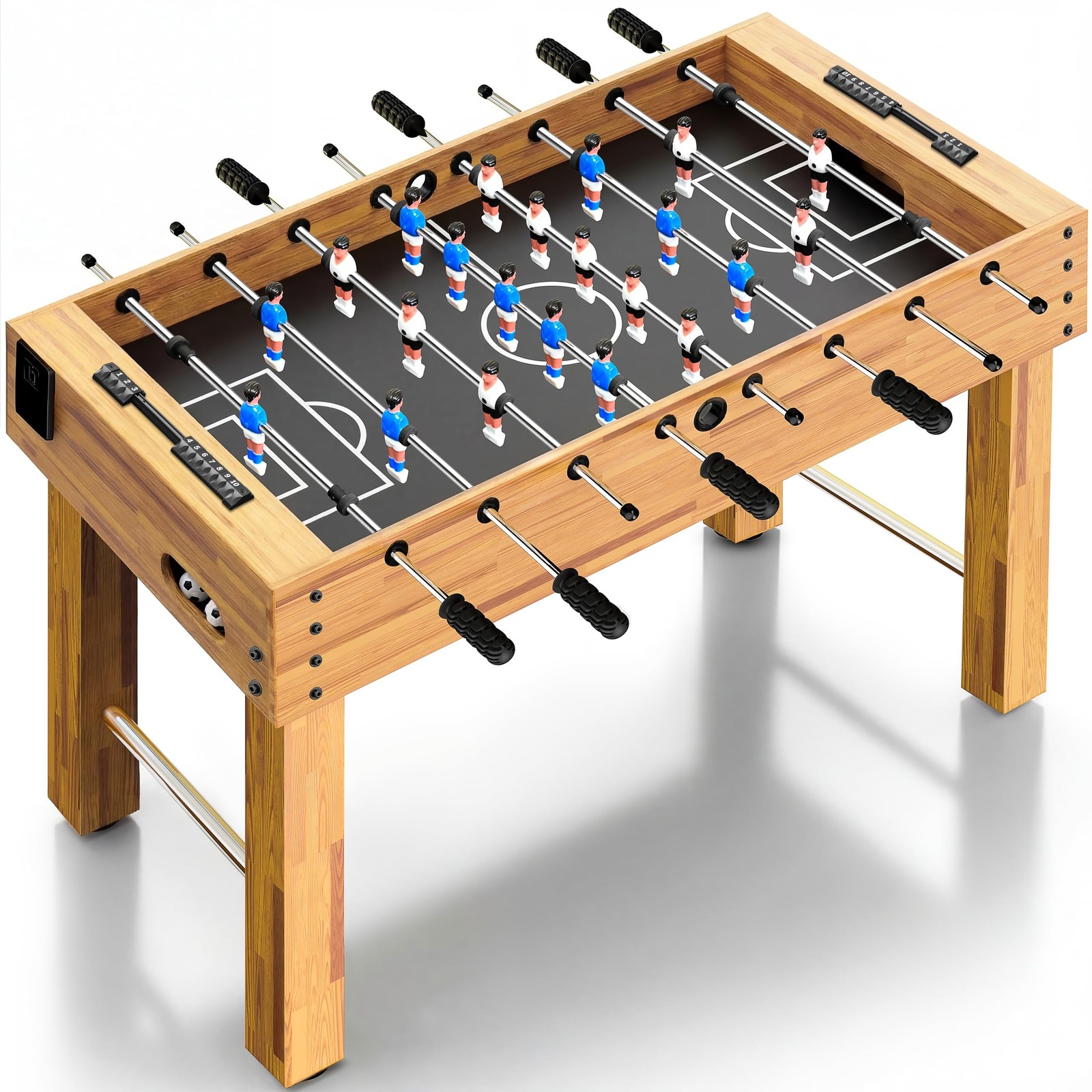 SereneLife 48in Competition Sized Foosball Table - Height Adjustable Arcade S...