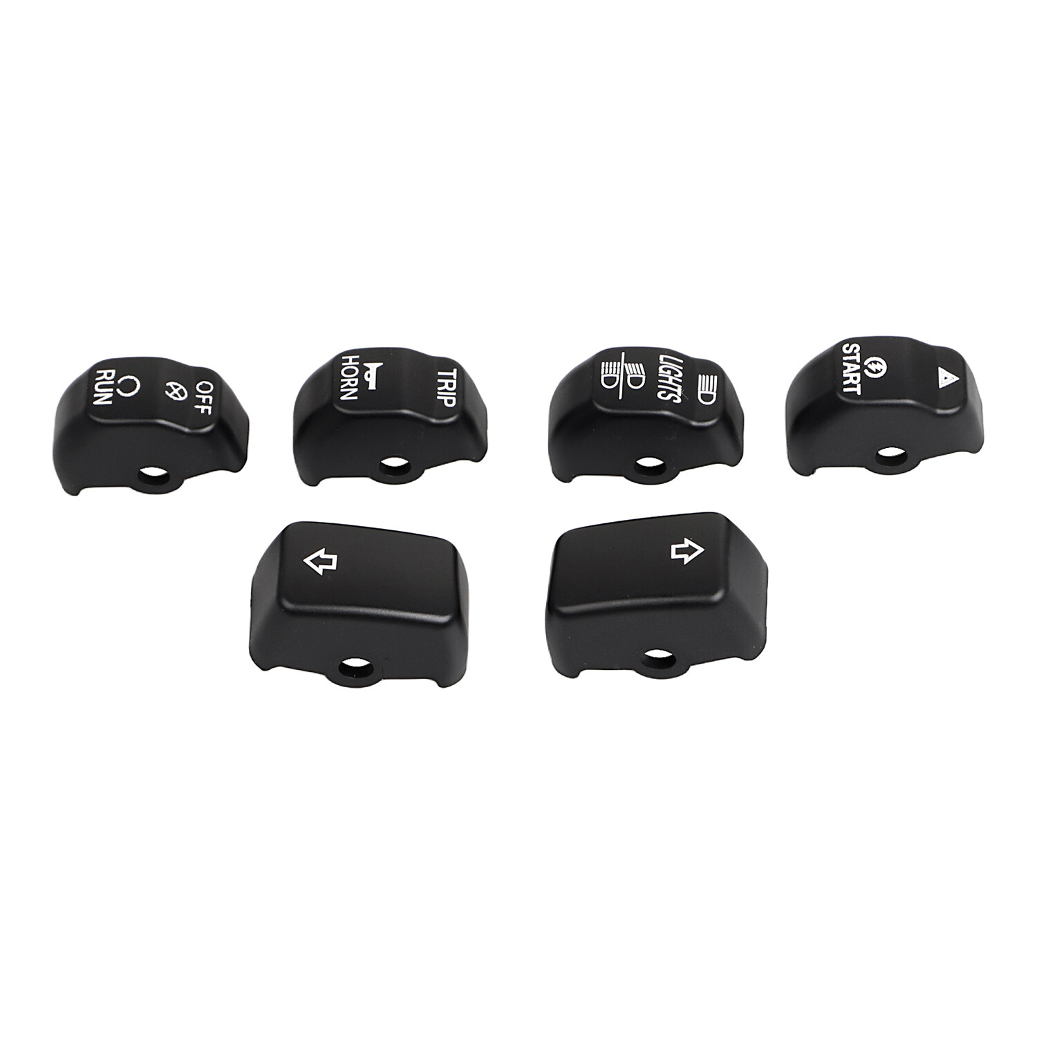 6pcs Hand Control Switch Housing Button Cap For Harley Dyna Softail Slim FLS US