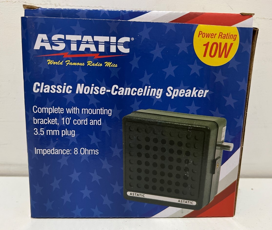 Astatic 302-VS6 Noise Canceling 10 Watt CB External Speaker 10' power cord New