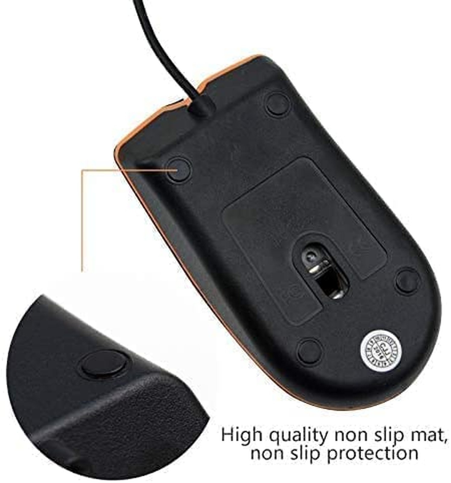 Guiheng Wired mini Mouse, USB Wired Computer Mice for Right or Left Hand, Erg...