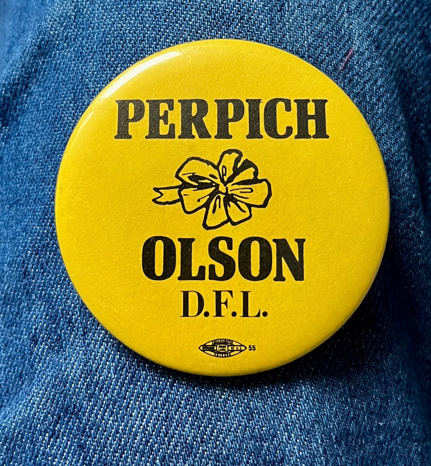 1976 Rudy Perpich Alec Olson For Governor Minnesota DFL Candidates 2 1/2" Cel