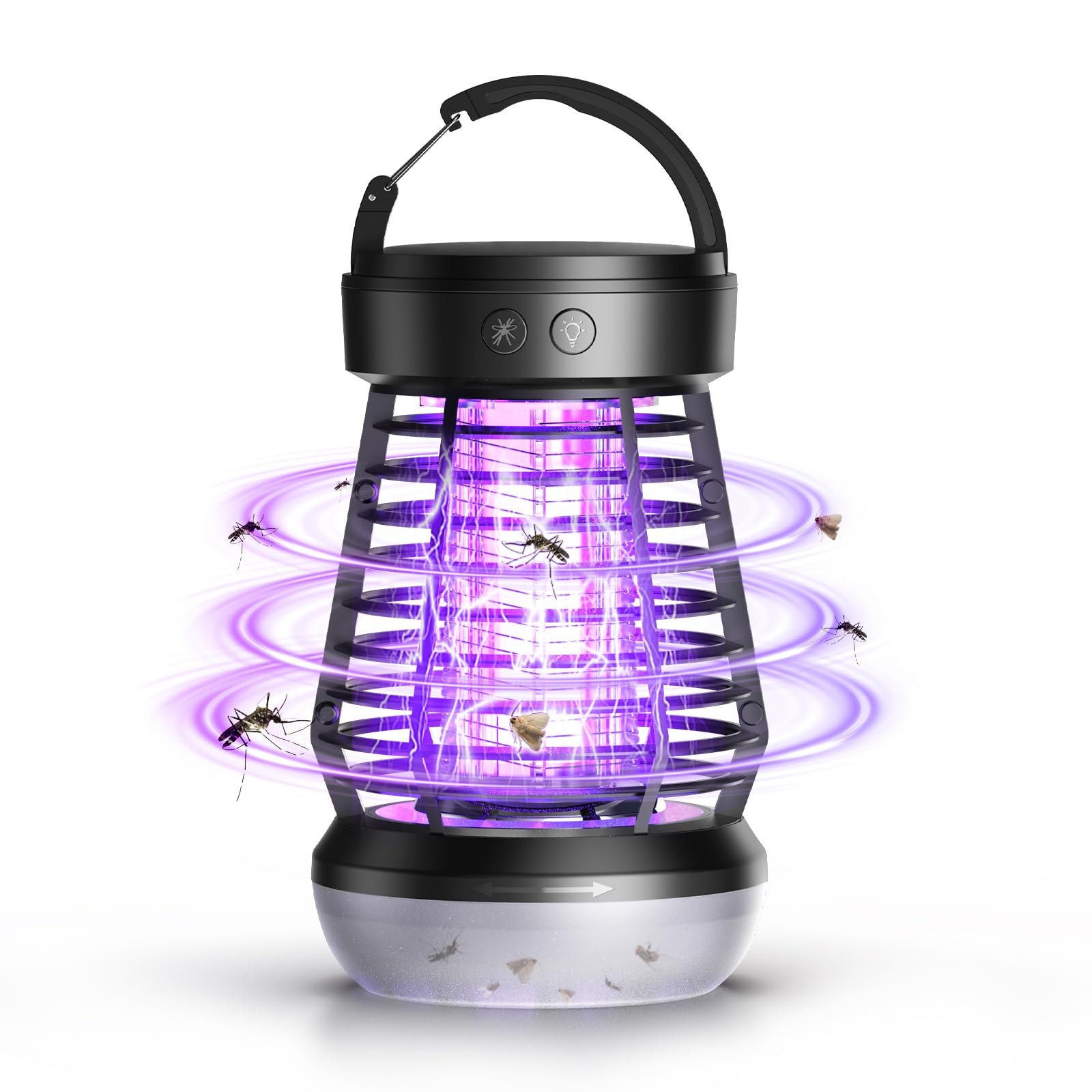 3-in-1 Electric Fly Bug Zapper Indoor Outdoor Mosquito Killer Lamp Black