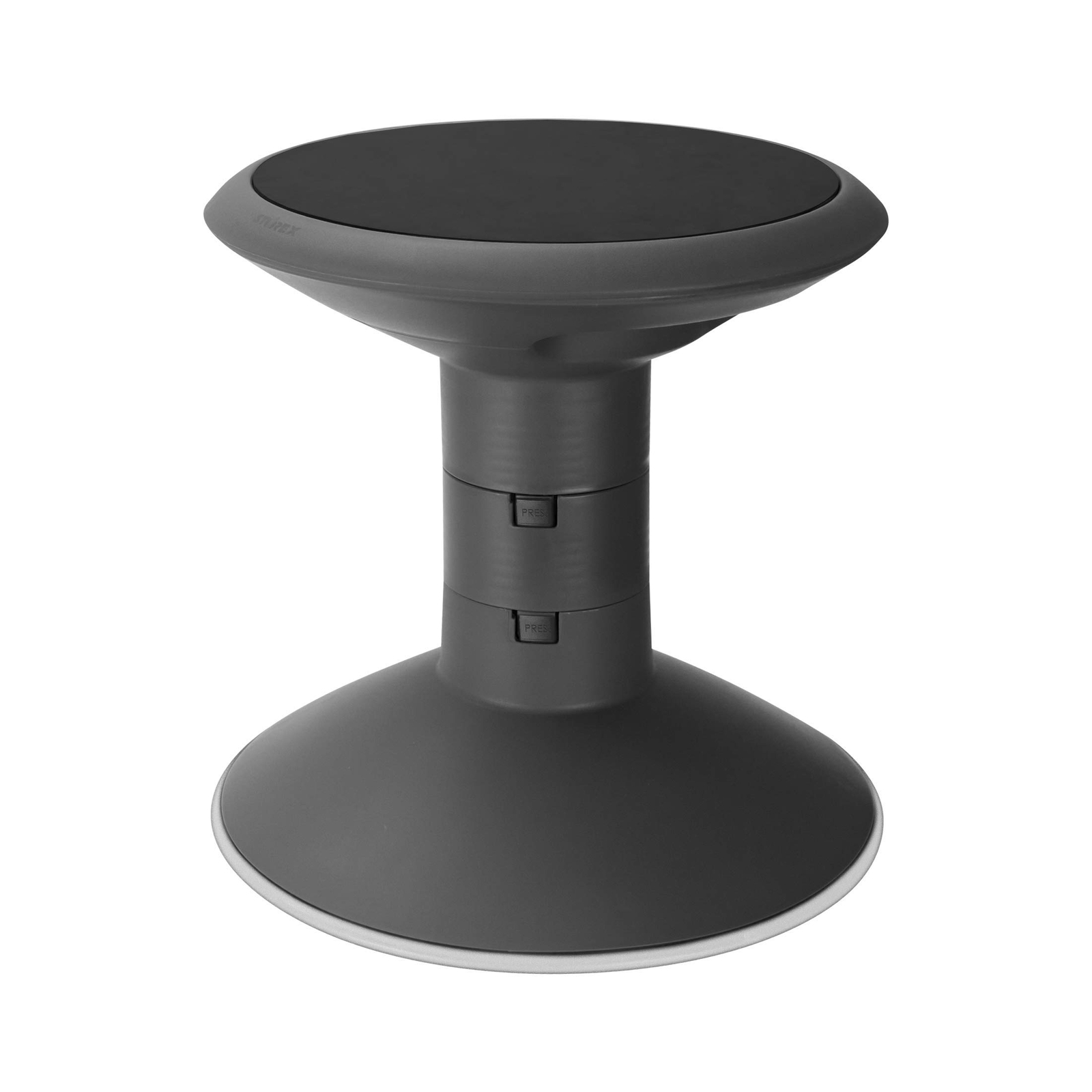 Adjustable 12 to 18 Inch Black Wiggle Stool with Soft Cushion for Kids
