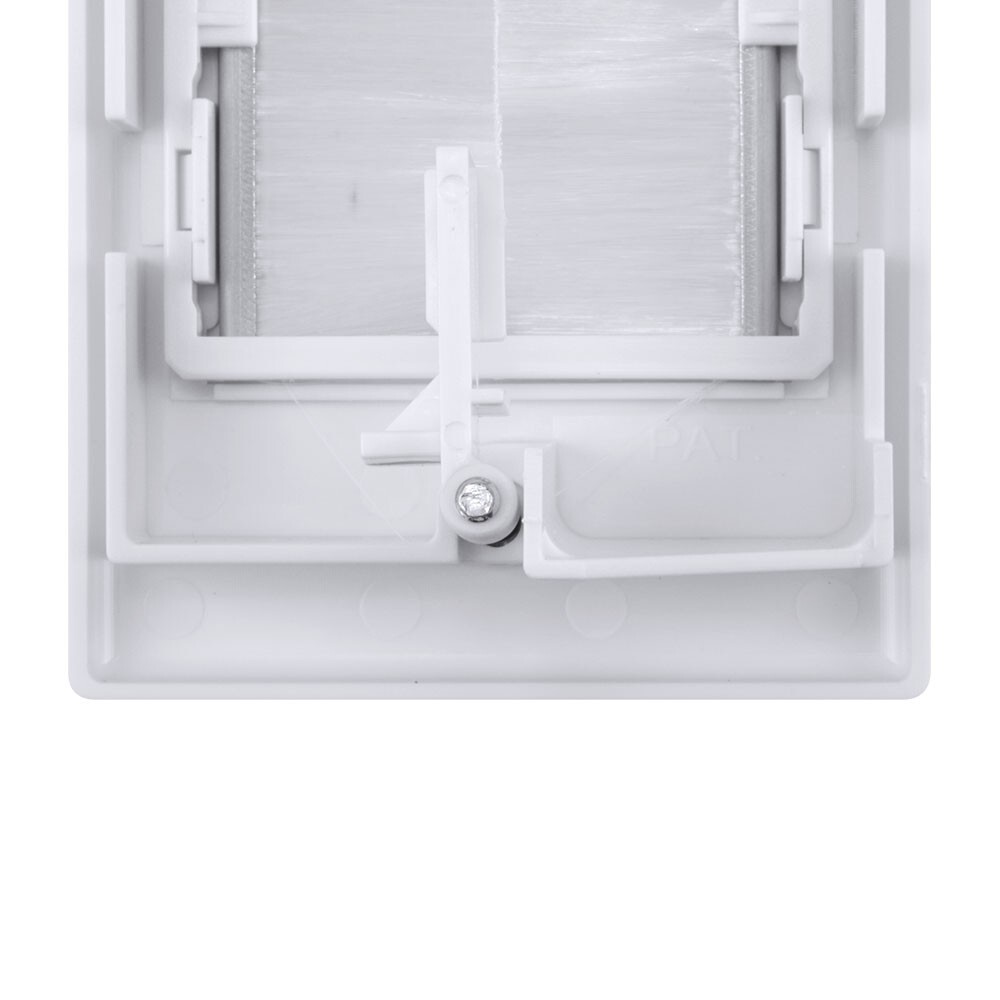 Construct Pro Cable Management Brush Plate (Dog-Ear Installation Tabs, White)