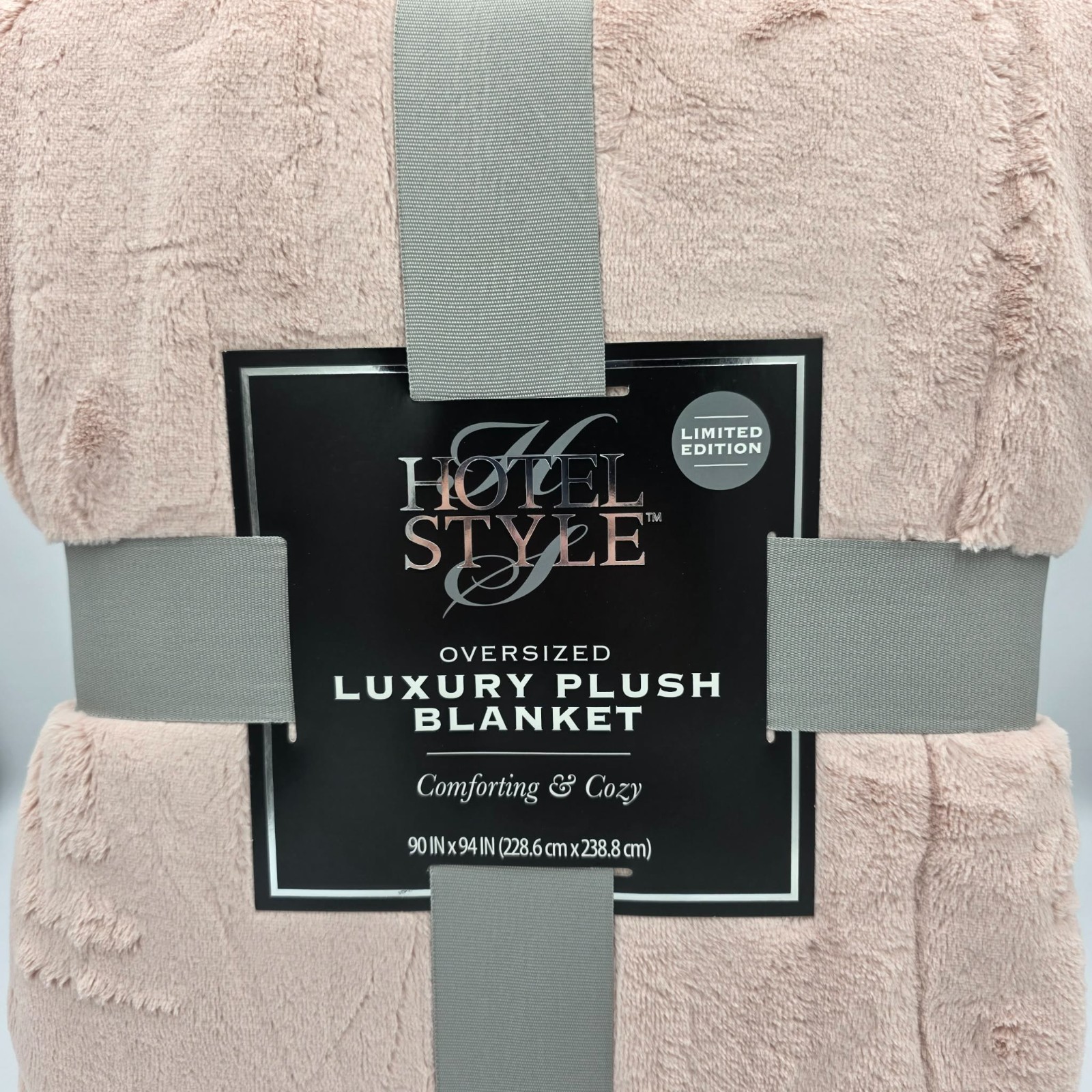 Hotel Style Oversized Luxury Plush Bed Blanket 90x94 Full/Queen, Mystical Rose