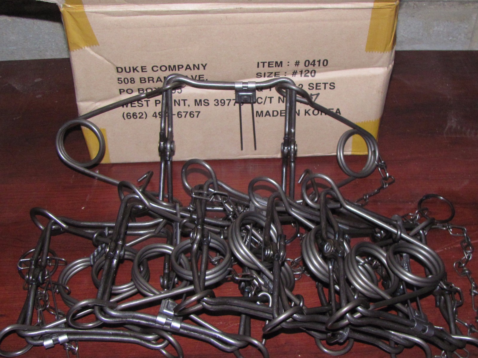 6  Duke 120 Double Spring Body Gripper Trap Trapping Muskrat Mink 0410 new sale