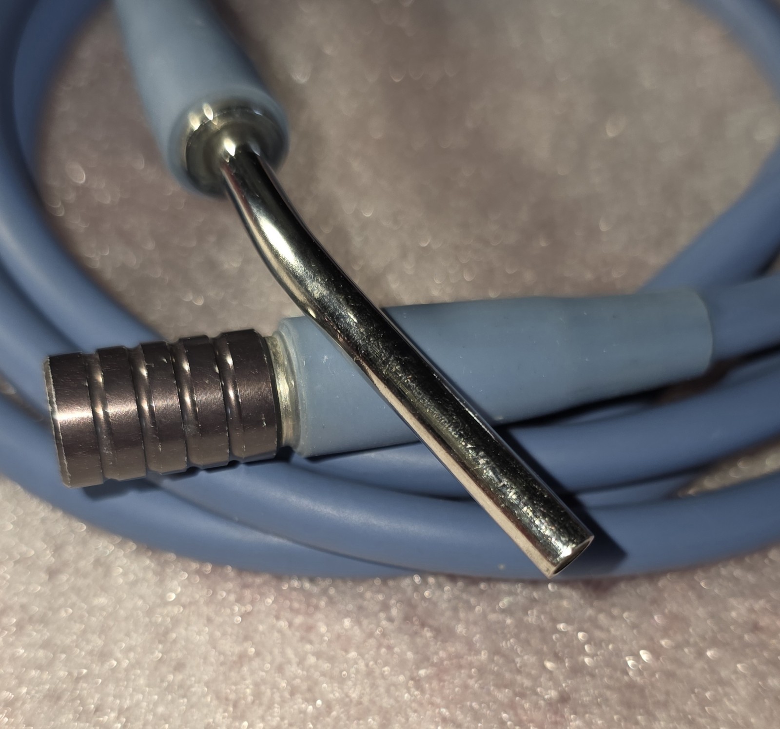 Fiber Optic Light Guide Cable Blue with Metal Connectors for Medical Laboratory