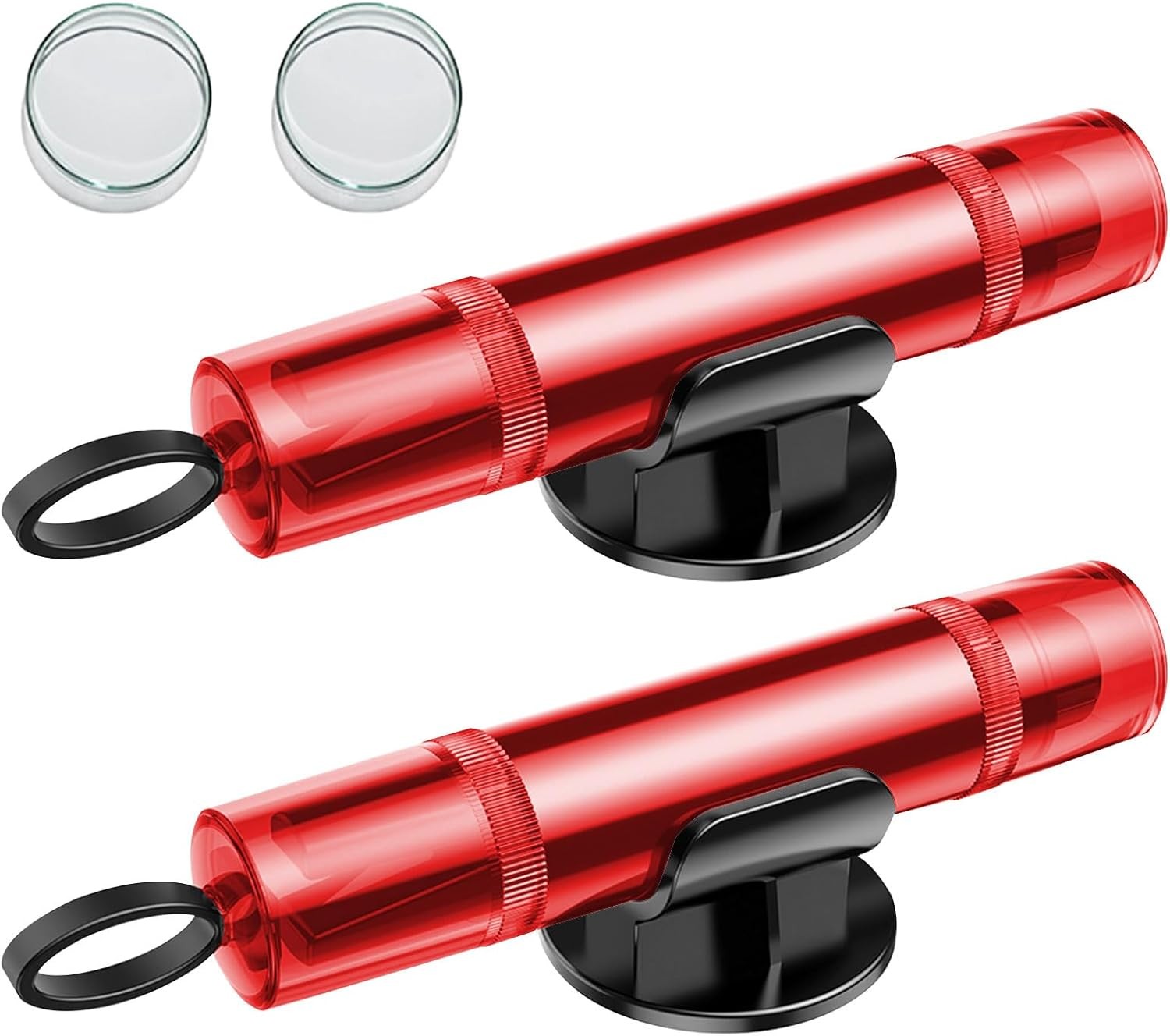 2-in-1 Car Emergency Hammer, Glass Breaker & Seatbelt Cutter Waterproof (2 Pack)