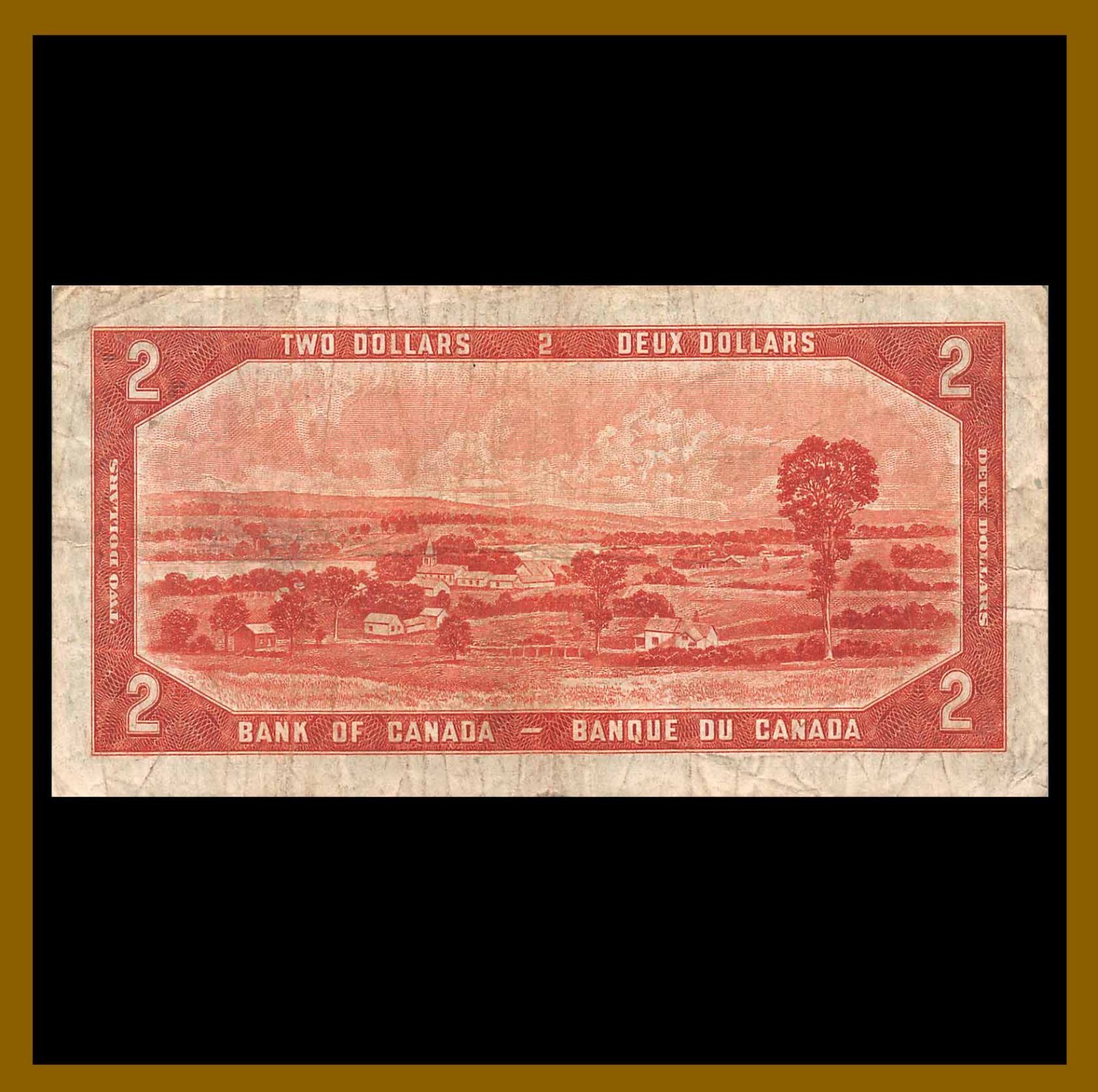 Canada 2 Dollars. 1954 P-67b Devil's Face QEII Cir #2