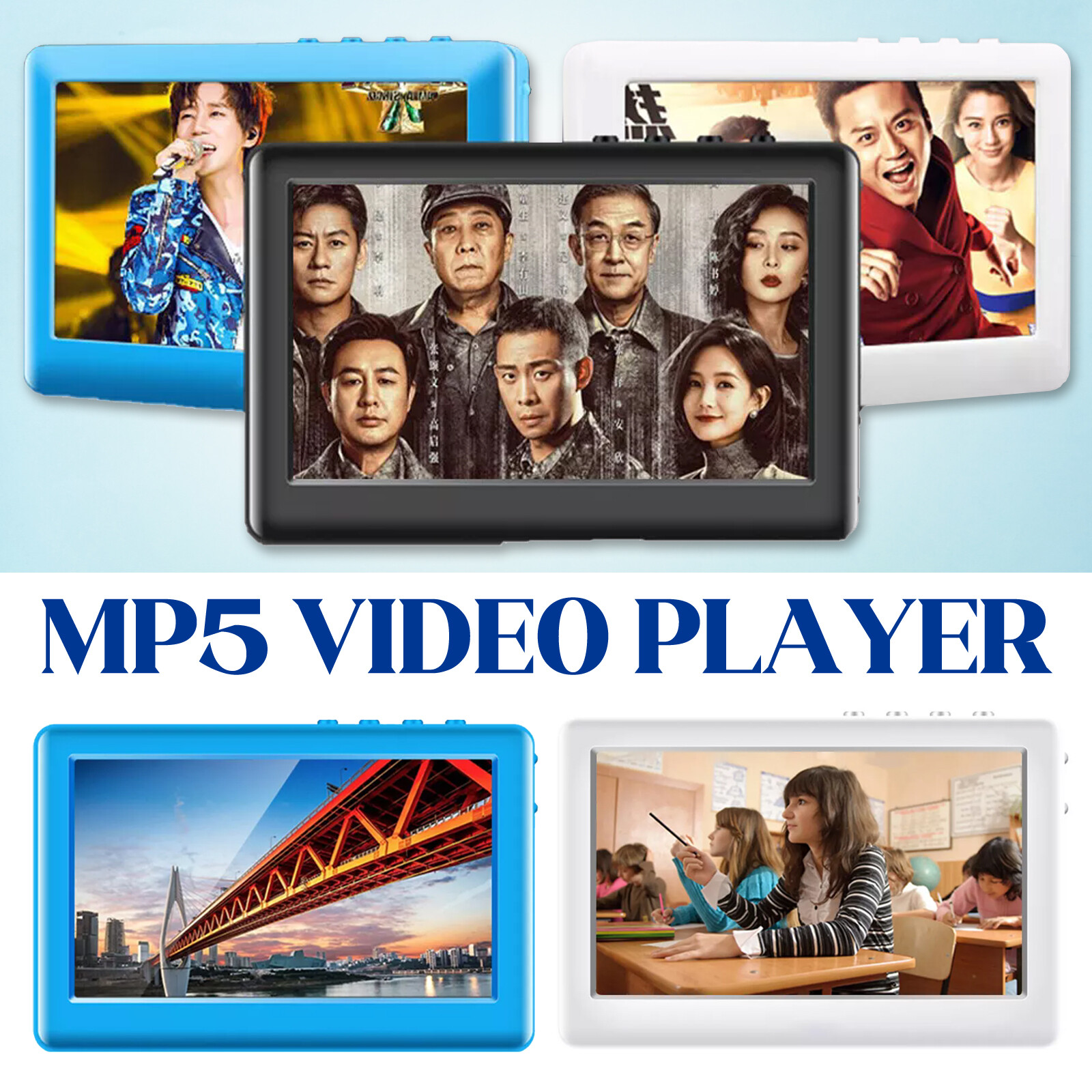 MP4 MP5 Video Player 4.3" Touch Screen MP3 Music Small Tablet Learning Tool