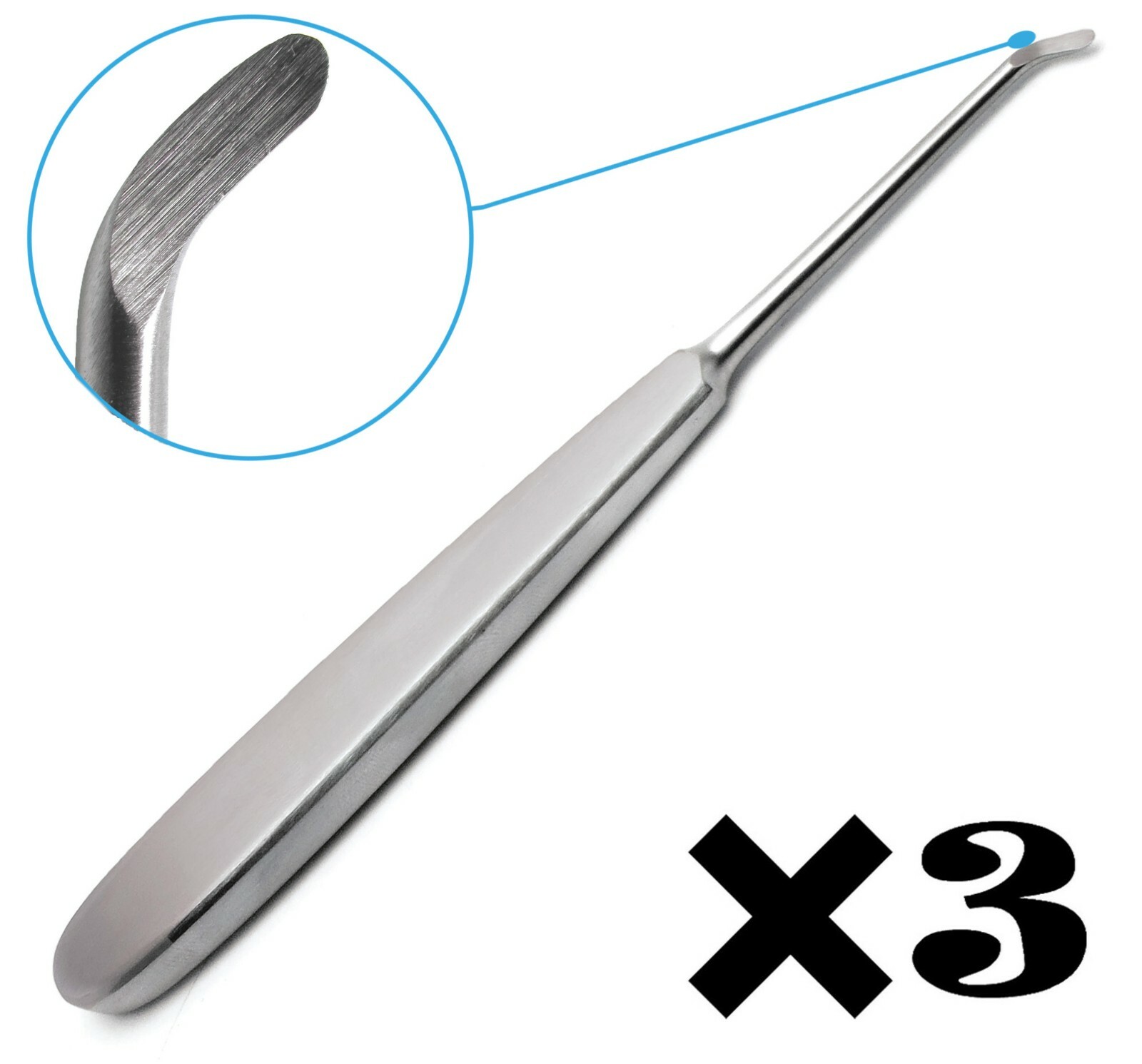 3 Pcs Dental Surgical Warwick James Right Root Elevators Extraction UPGRADED