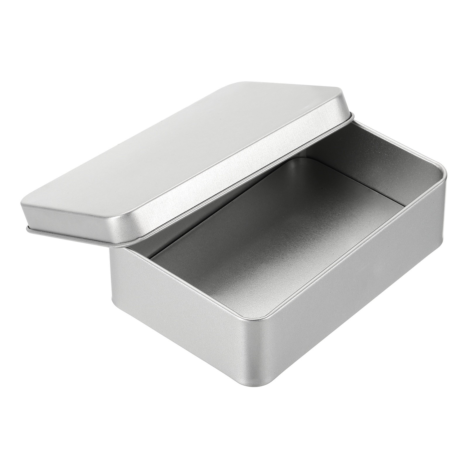 2 Pcs 4.3 x 2.9 x 1.2 Inch Rectangular Storage Tins Box with Lid