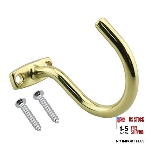 Snooker Billiard Table Solid Brass Board Cue Hook (with 2 Mounting Screws)