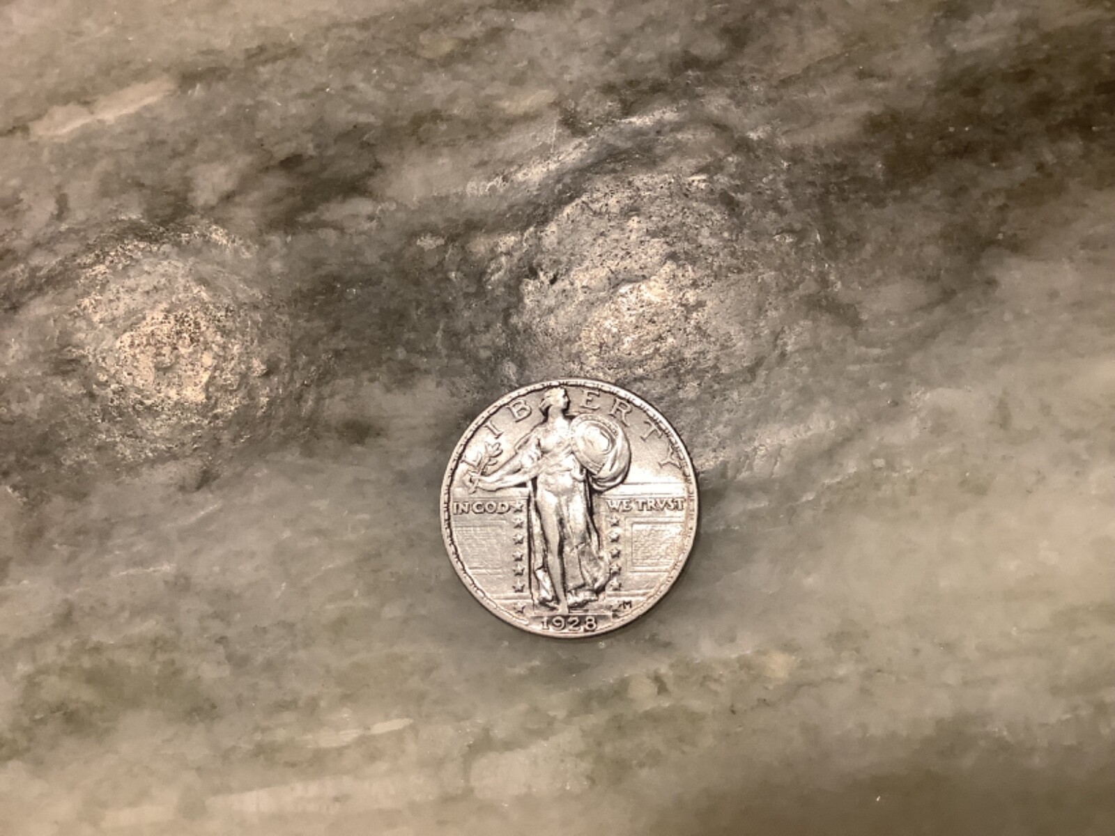 1928 Silver Standing Liberty Quarter AU