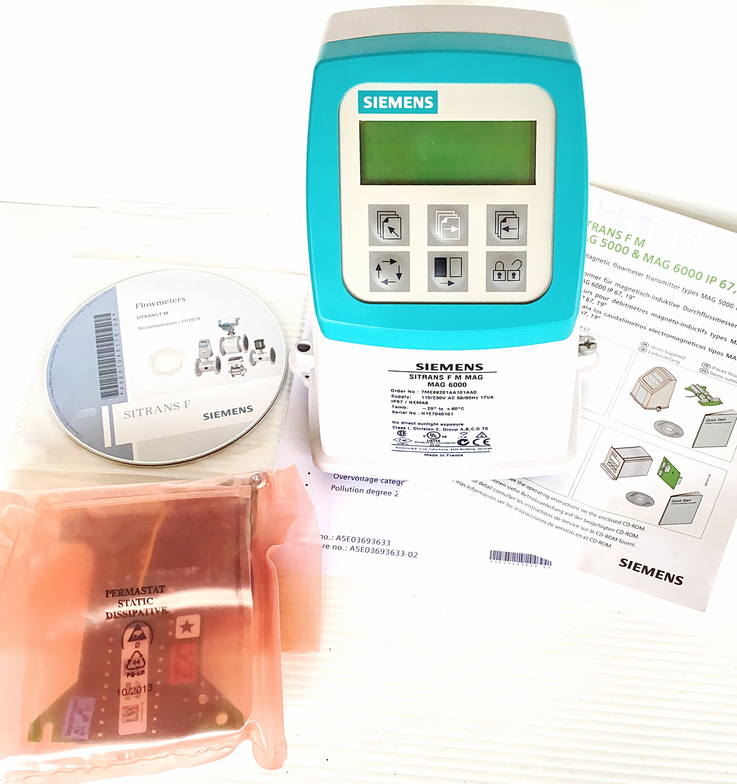 Siemens SITRANS MAG6000 7ME6920-1AA10-1AA0 F-MMAG 115/230V