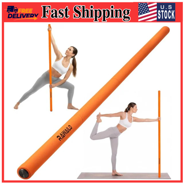 Yoga Stick, Upgraded 5ft Sturdy Steel Mobility Stick, Adjustable Exercise Equ...