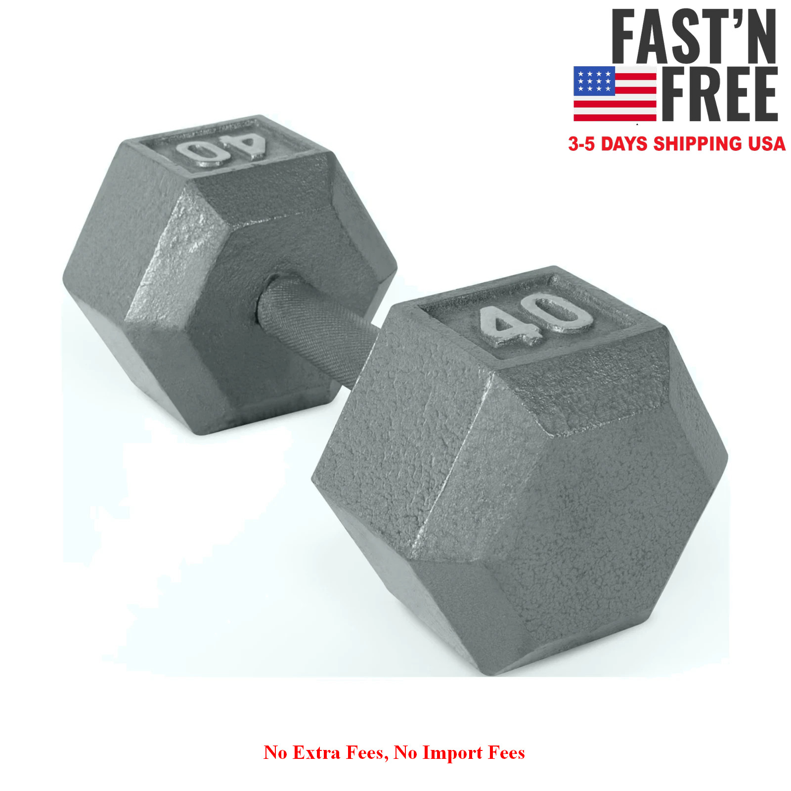 [HOT SALE] CAP Barbell 40lb Cast Iron Hex Dumbbell, Single, NEW USA FREE SHIP