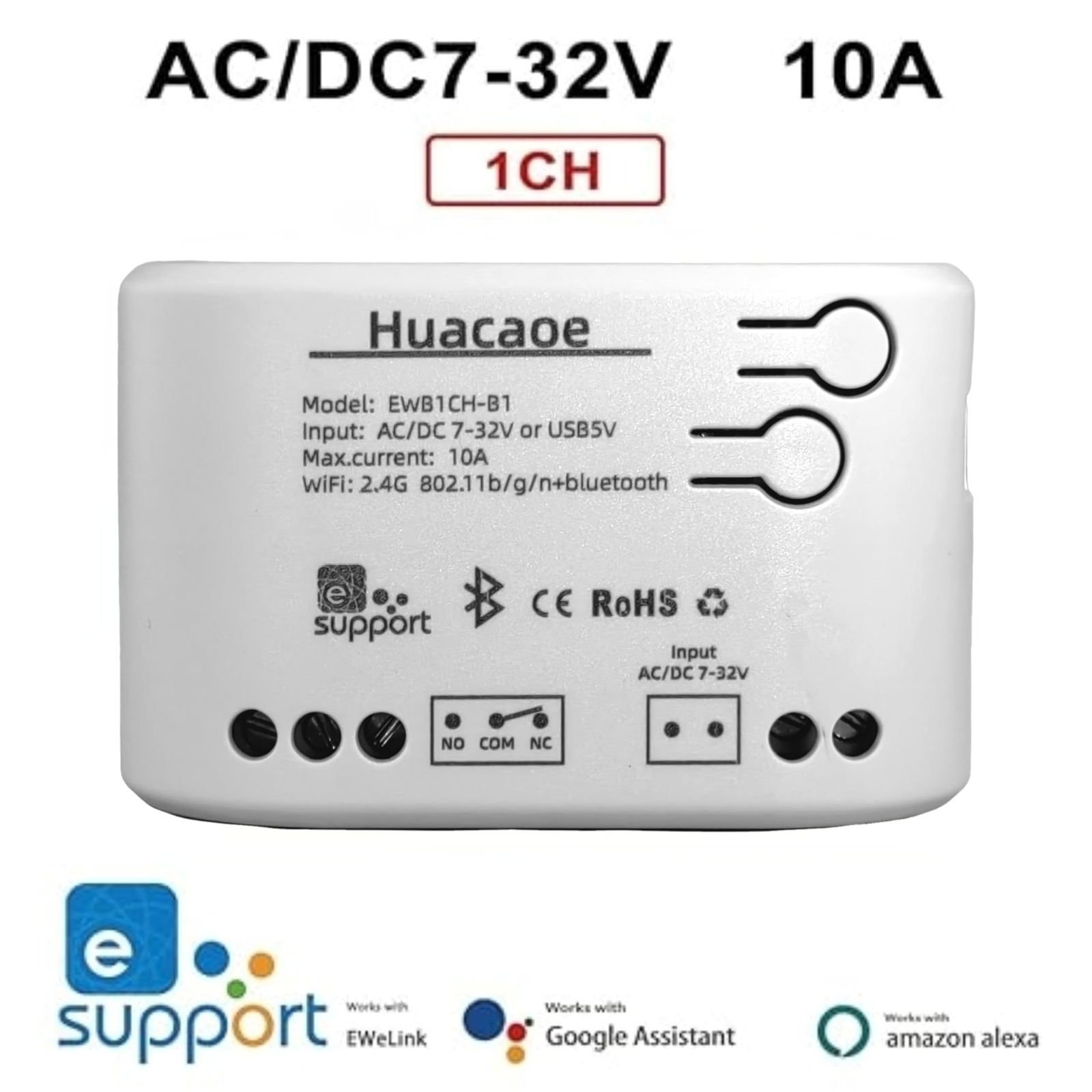 EWeLink 1CH 7-32V Smart Switch, Self-Locking Relay Switch, Mobile Phone Remot...