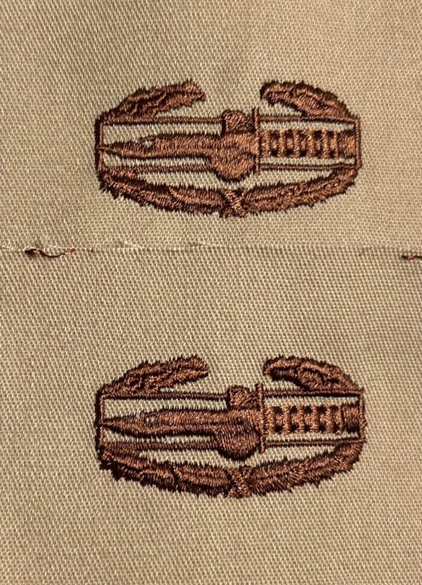 US Army CAB (2) DCU Sew-On Combat Action Badge Desert