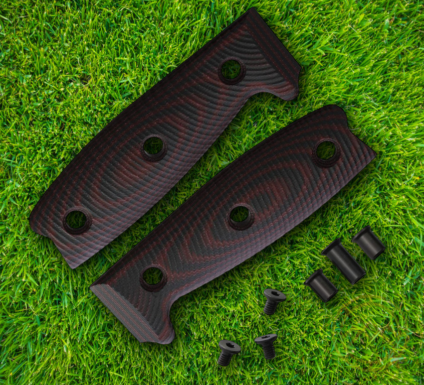 ESEE Handle For ESEE 3 Fixed-Blade Knife Black/Red G10 Includes Hardware USA