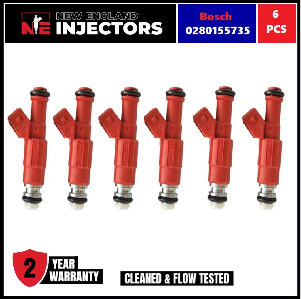 Set of 6 OEM Reman Bosch 0280155735 Fuel Injectors 1997-1998 Ford Explorer 4.0L