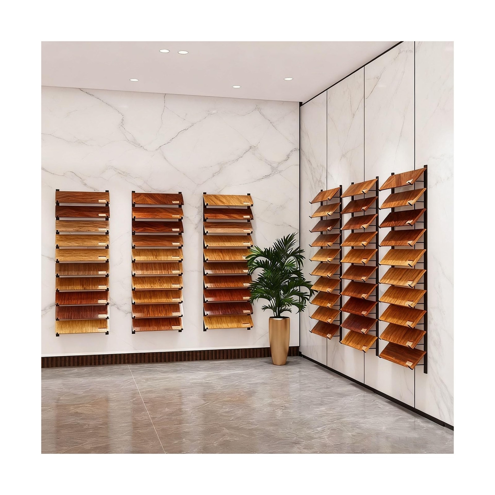 Wall Mounted Floor Tile Storage Rack, 10-Layer Porcelain Sample Display Stand...
