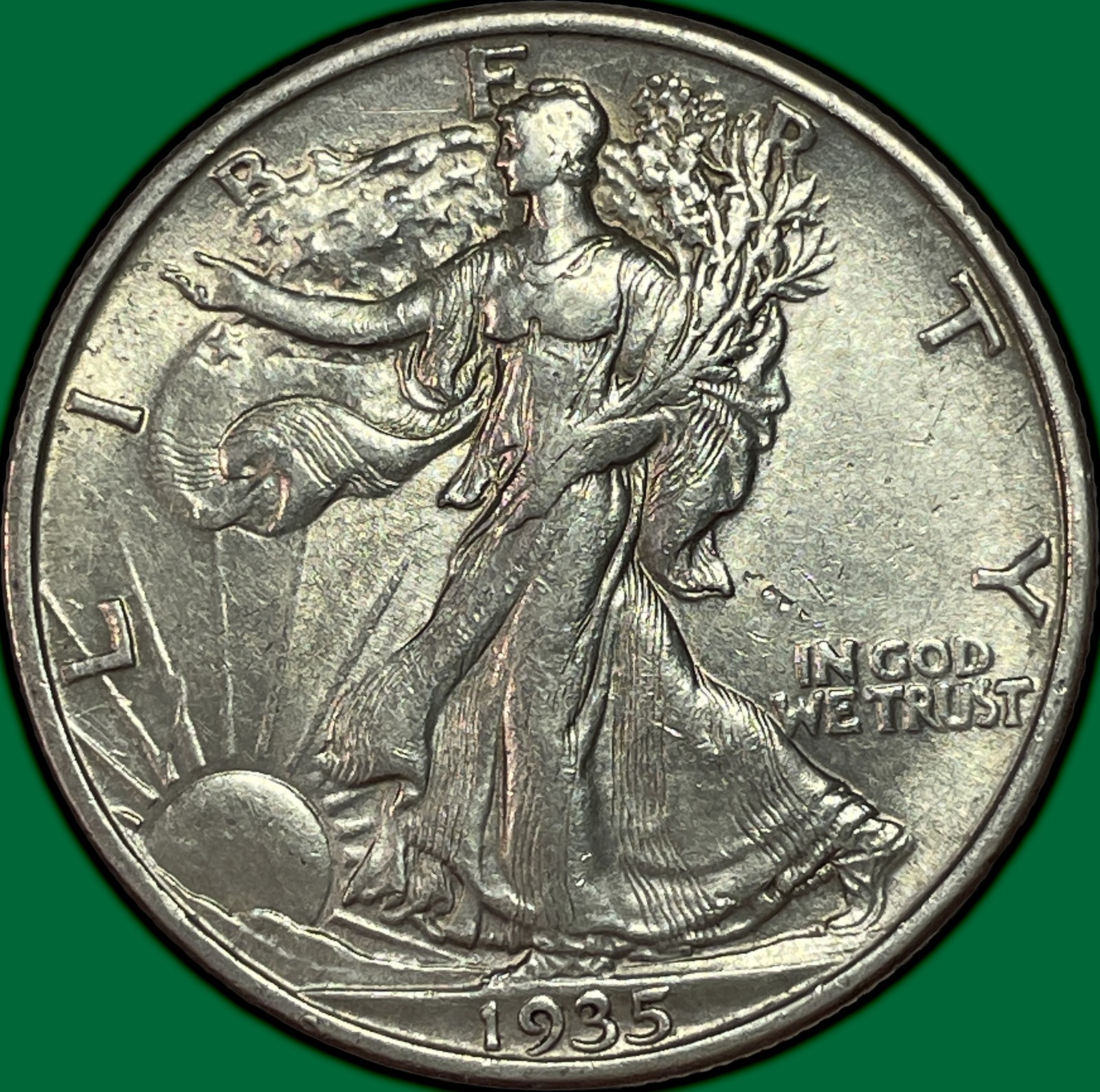 1935-S Walking Liberty Half Dollar Choice Almost Uncirculated AU+ Coin #40404