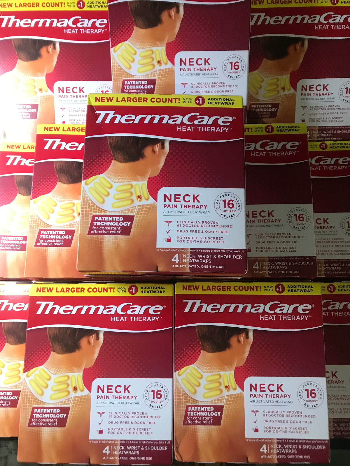 Lot of 20 ThermaCare  Neck Pain Therapy Heat Wraps Late Expire 05/27 -5 bx of 4