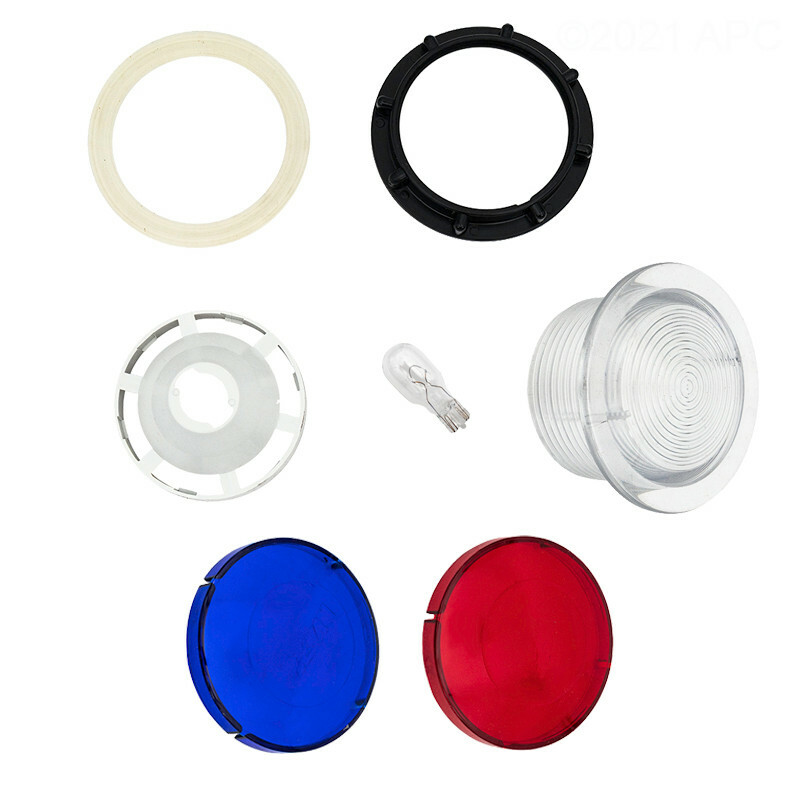 Hot Tub Basics | Marquis Spa Light Lens Blue/Red 3-1/2" OD 740-0547