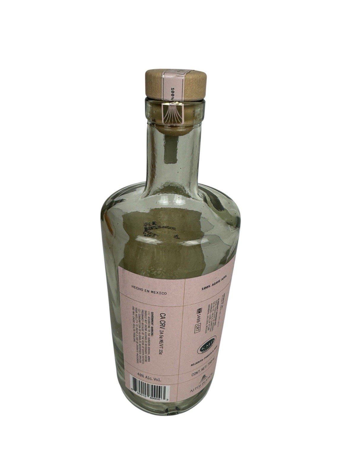 Mijenta Tequila Blanco Empty Bottle 750ml