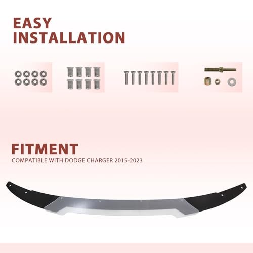 Rear Wickerbill Spoiler Compatible with 2015-2023 Dodge Charger SRT Hellcat
