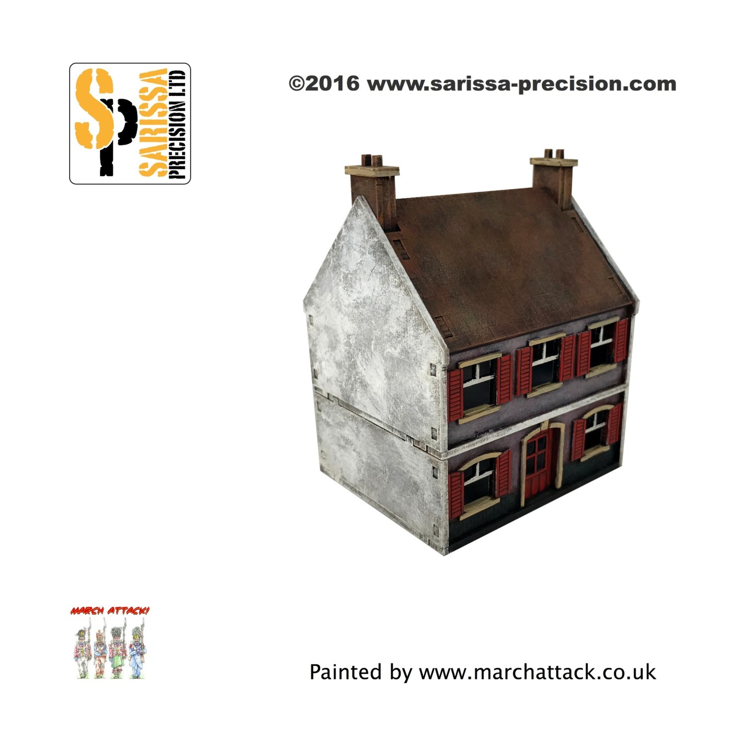 Sarissa Precision Mini Terrain World War 20mm Farmhouse Pack SW (New)
