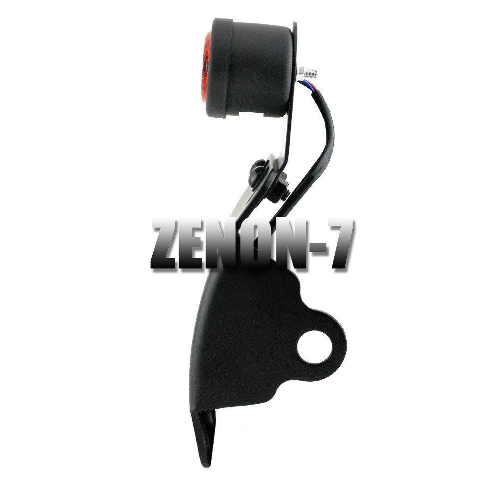Motorcycle Side Mount License Plate Bracket Tail Light For Harley Chopper Bobber