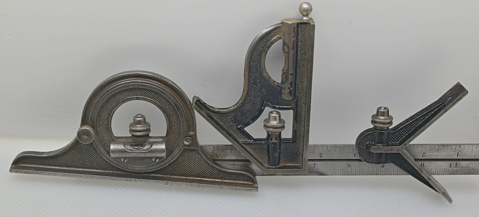 ✨Vintage 12" Starrett Combination Square Center Finding Protractor (INV S067)